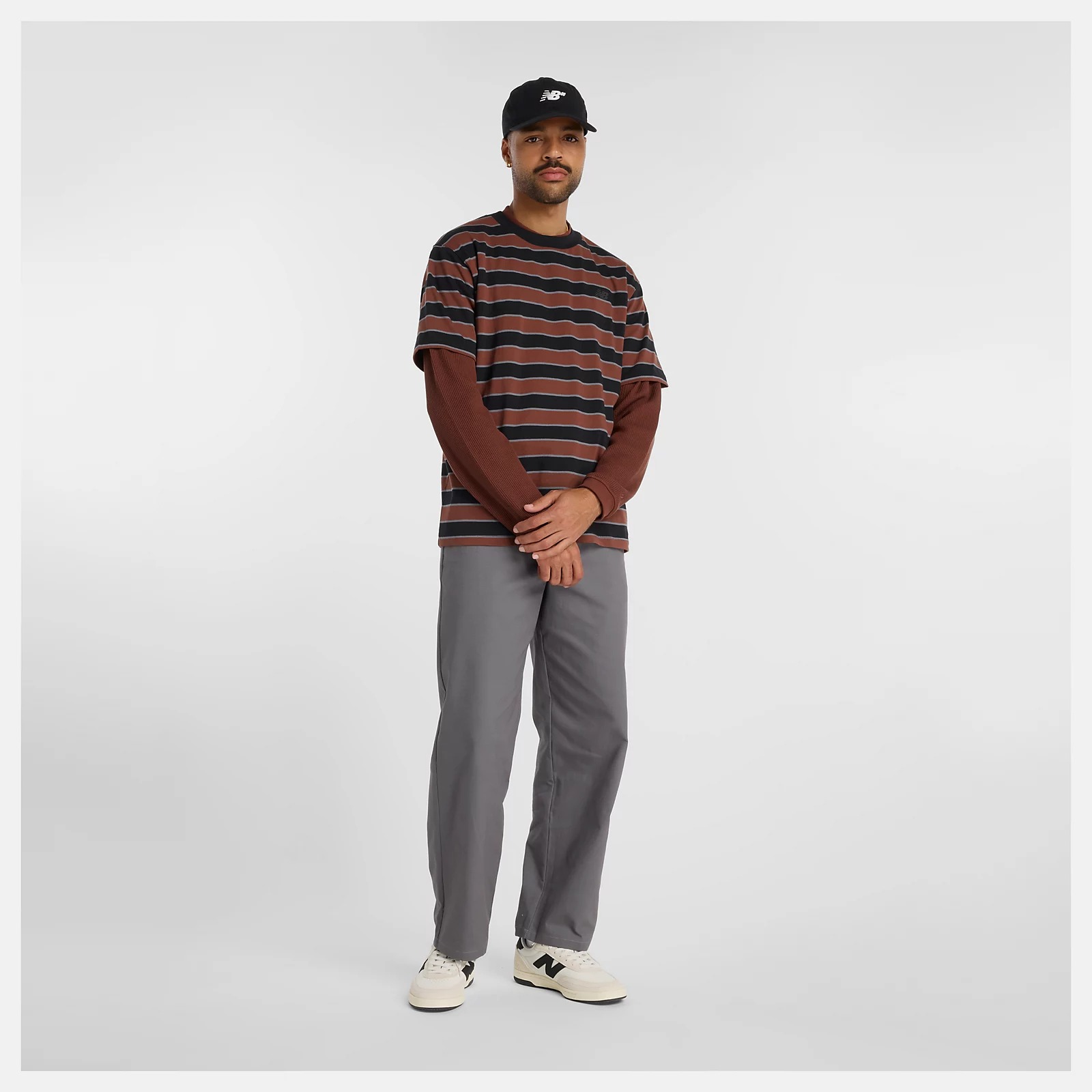 NB NUMERIC - Thin Stripe (Black/Brown) T-Shirt