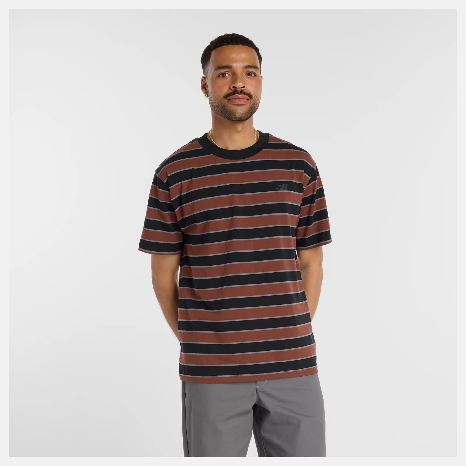 NB NUMERIC - Thin Stripe (Black/Brown) T-Shirt