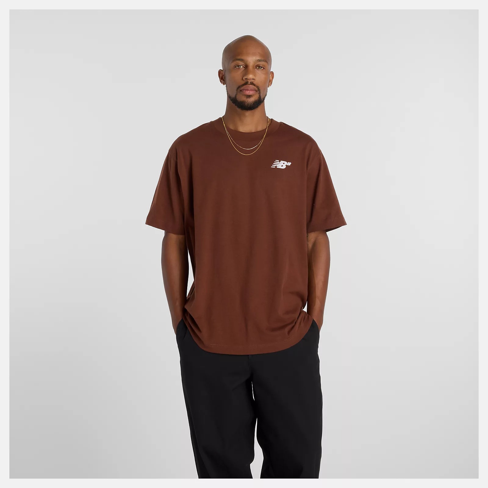 NB NUMERIC - Small Logo (Brown) T-Shirt