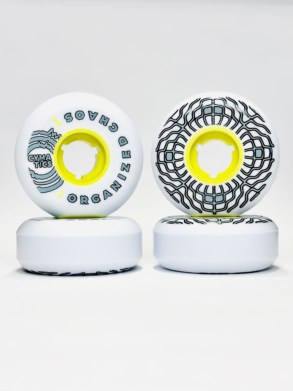 CYMATICS - Yellow Core Neutral Wave 58mm & 60mm (The Heavy Hitter 95A) Aggressive Inline Skate Wheels