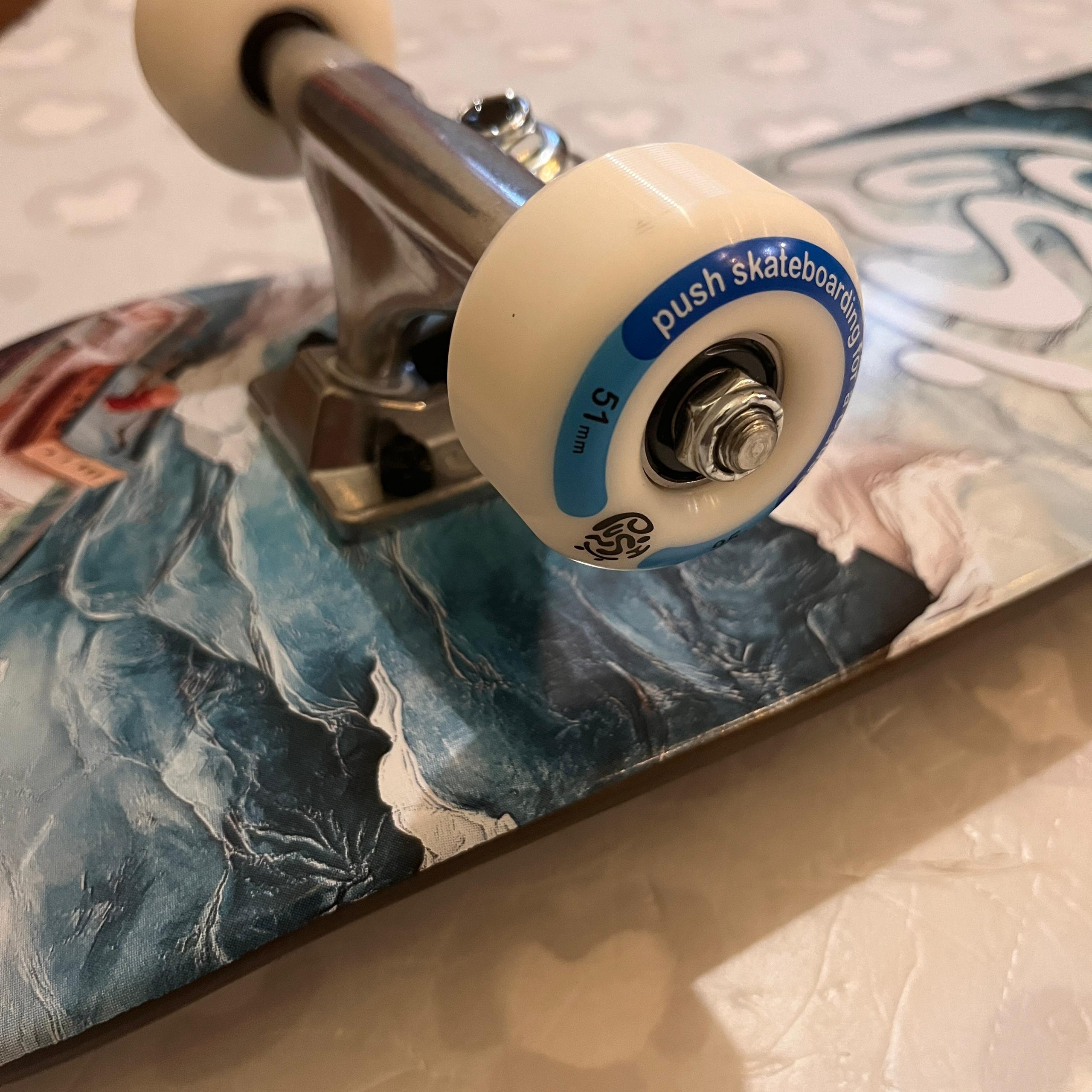 PUSH - Ocean Blue 7.0" Complete Skateboard