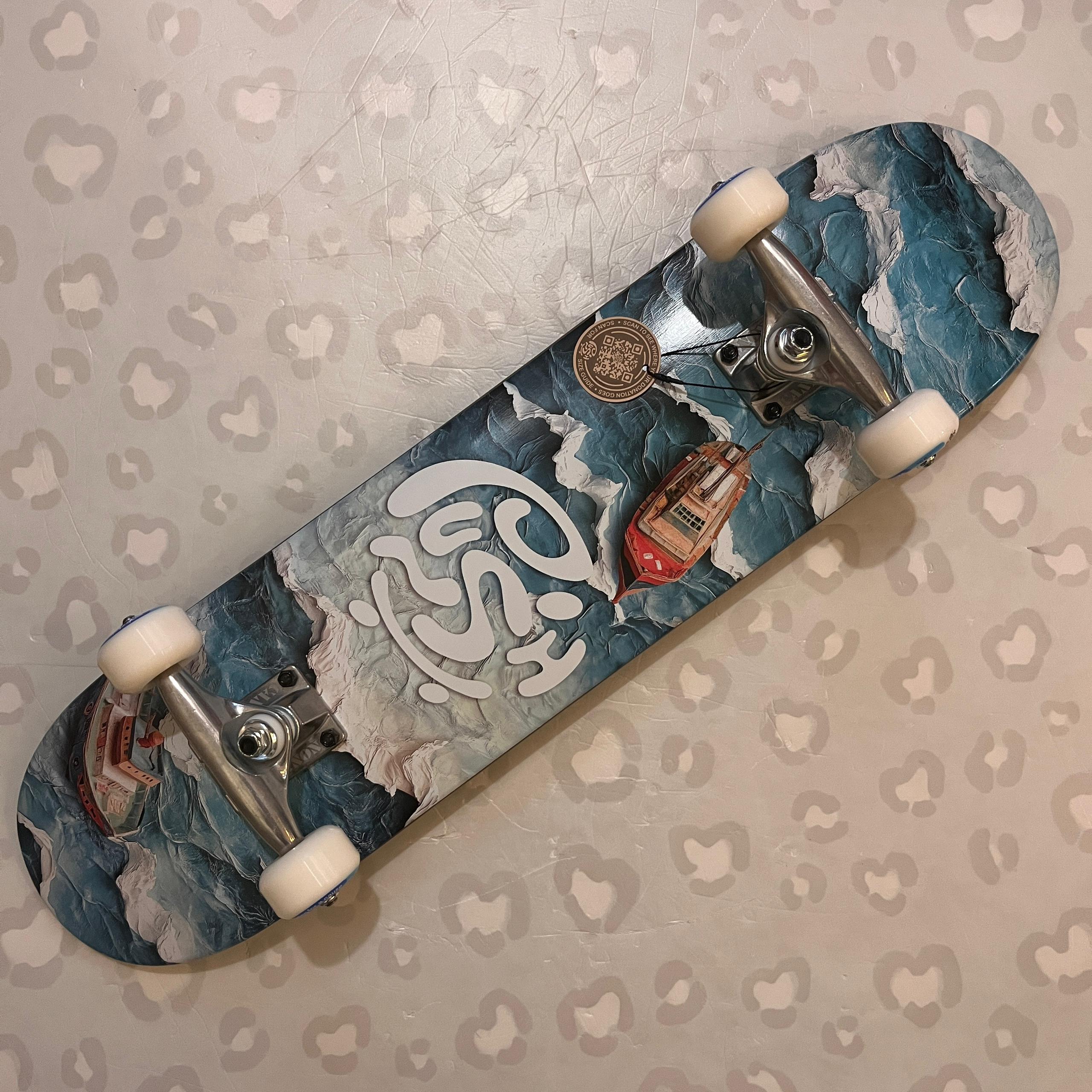 PUSH - Ocean Blue 7.0" Complete Skateboard