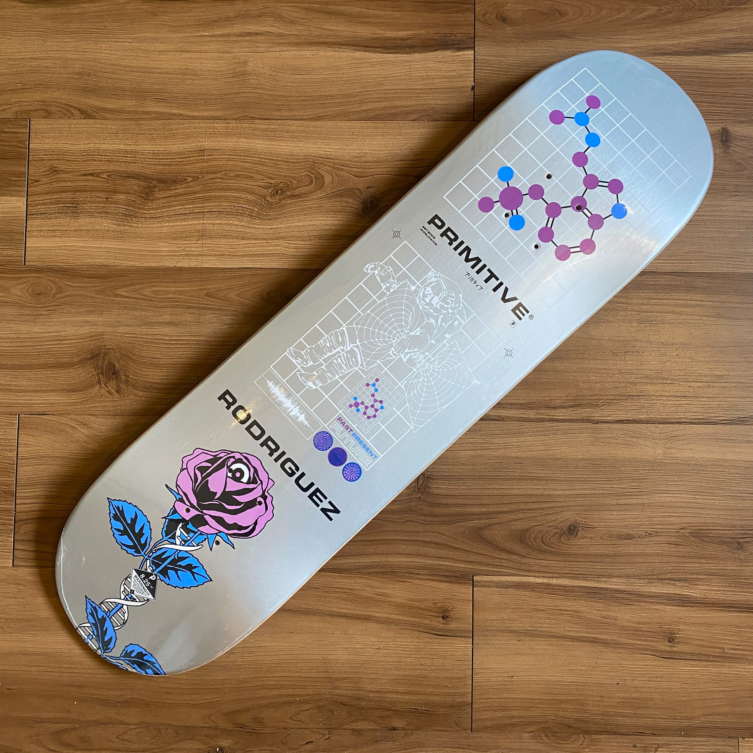 PRIMITIVE - P-Rod Spaced Silver 8.25" Skateboard Deck