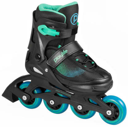 PLAYLIFE - Joker Blue Glow Adjustable Inline Skates + Padset Combo