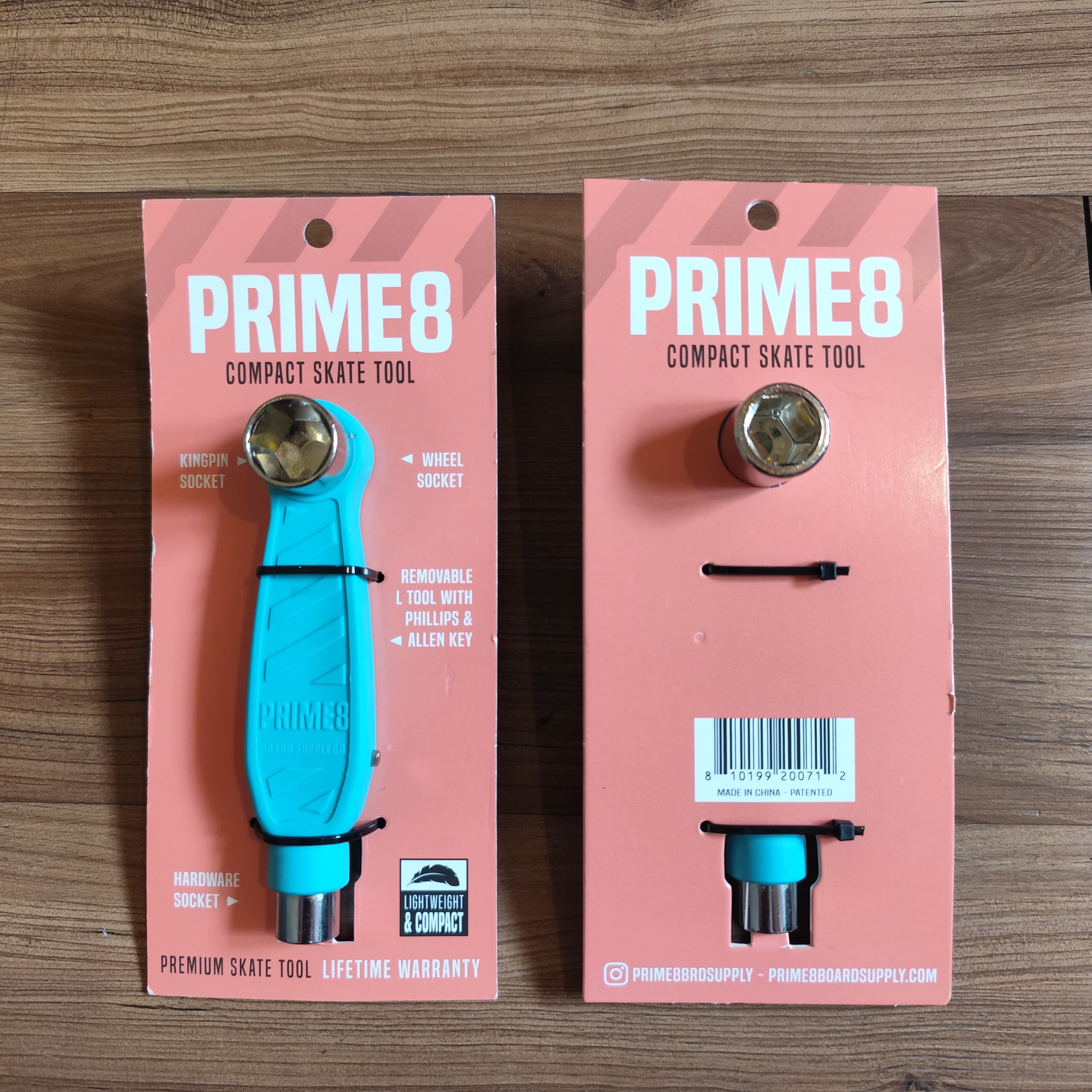 PRIME8 - Mint Blue Compact Skateboard Tool
