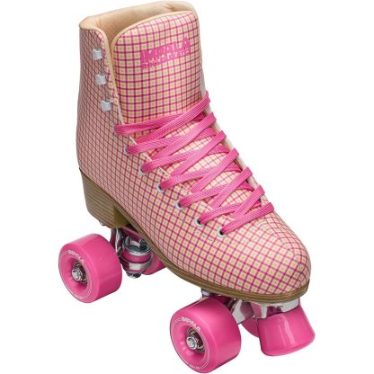 IMPALA - Pink Tartan Quad Roller Skates