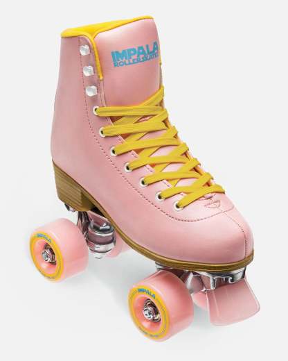 IMPALA - Pink Yellow Quad Roller Skates