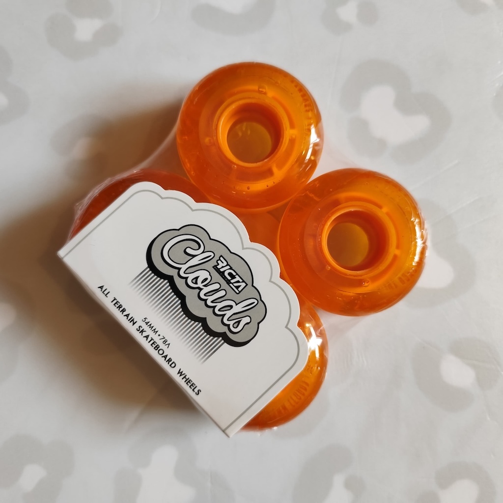 RICTA - Clouds Orange Hi Vis 54mm/78a Skateboard Wheels