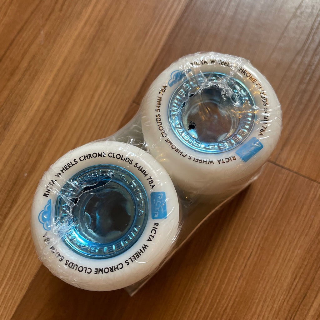 RICTA - Chrome Clouds Blue 54mm/78a Skateboard Wheels
