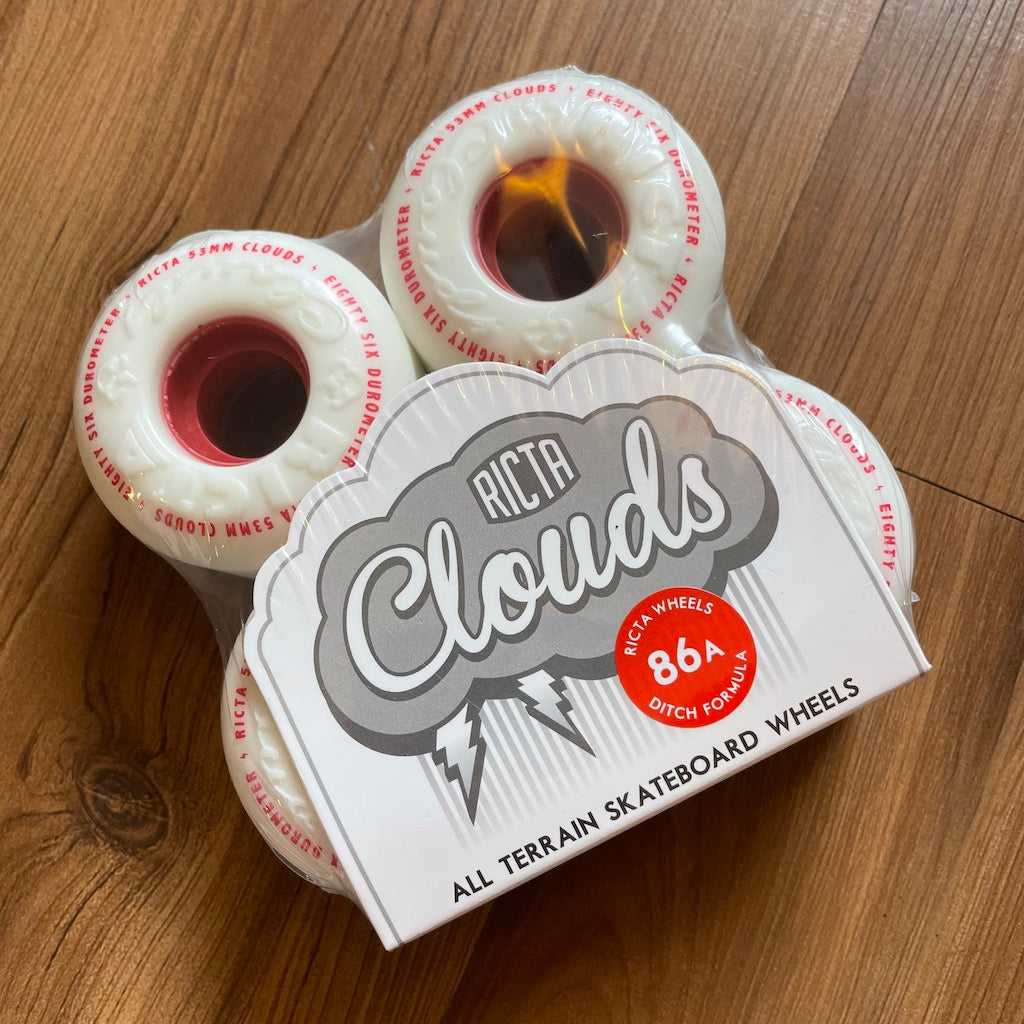 RICTA - Clouds Red 53mm/86a Skateboard Wheels