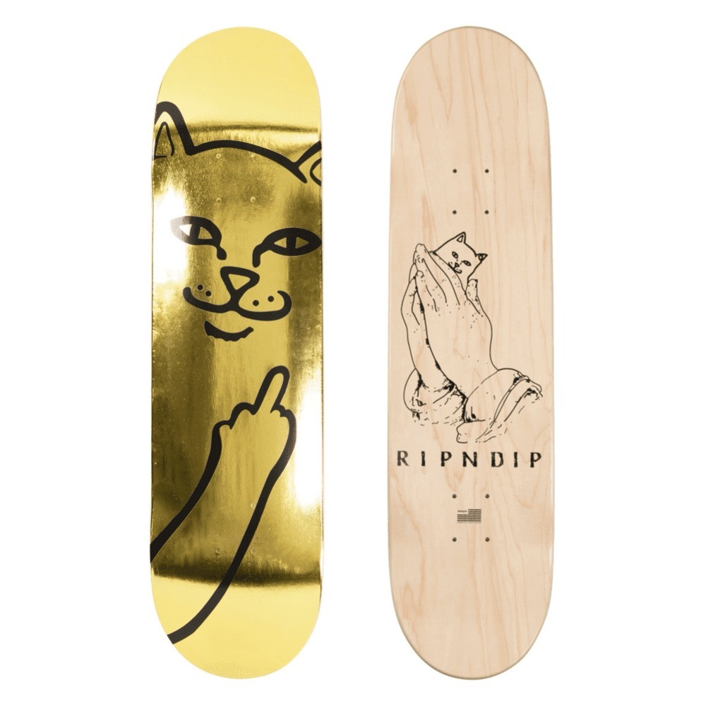 RIPNDIP - Gold Foil Lord Nermal 8.125" Skateboard Deck