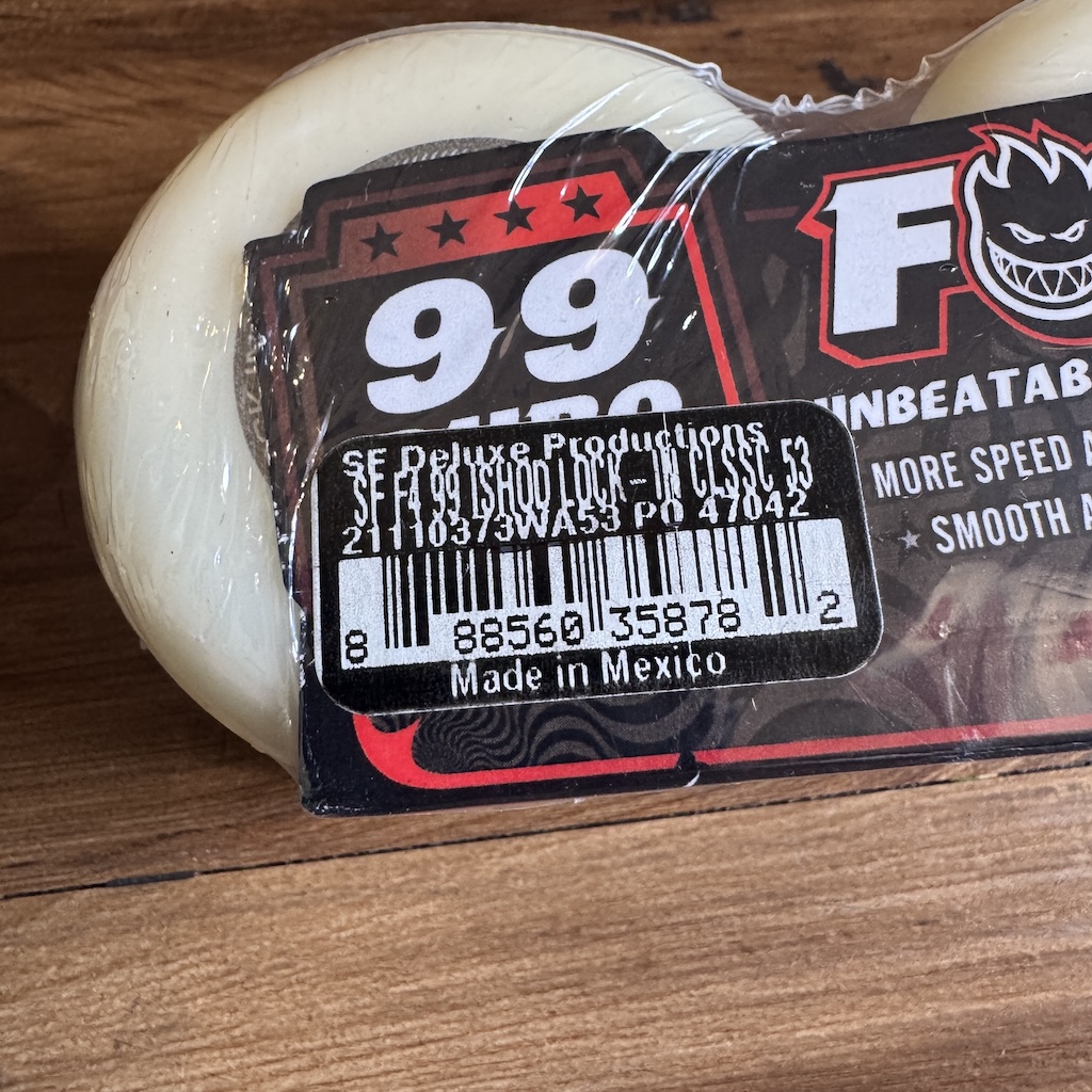 SPITFIRE - Formula Four Lock-In Classic Ishod 53mm/99 Skateboard