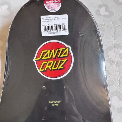 SANTA CRUZ - Asta Space Kitten VX 8.0" Skateboard Deck