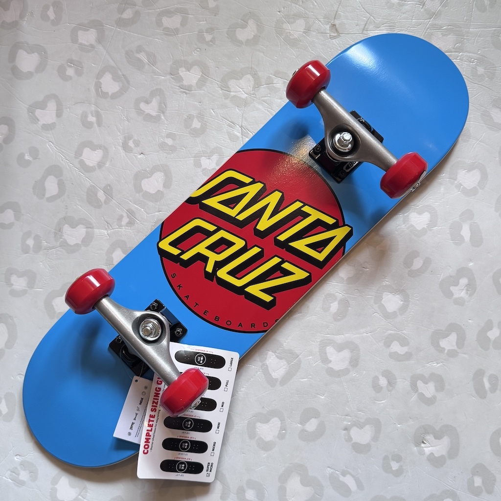 SANTA CRUZ - Classic Dot Blue 7.25" Complete Skateobard