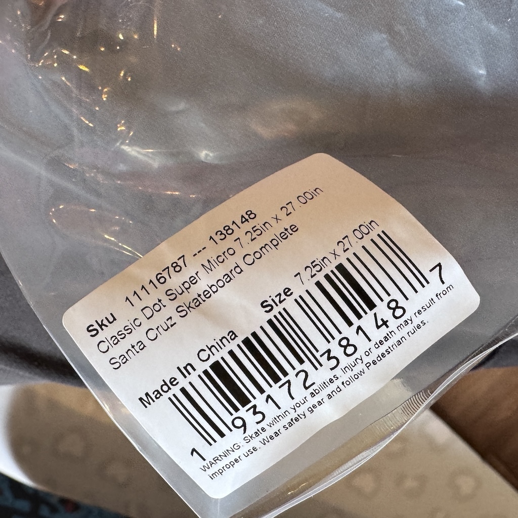 SANTA CRUZ - Classic Dot Blue 7.25" Complete Skateobard