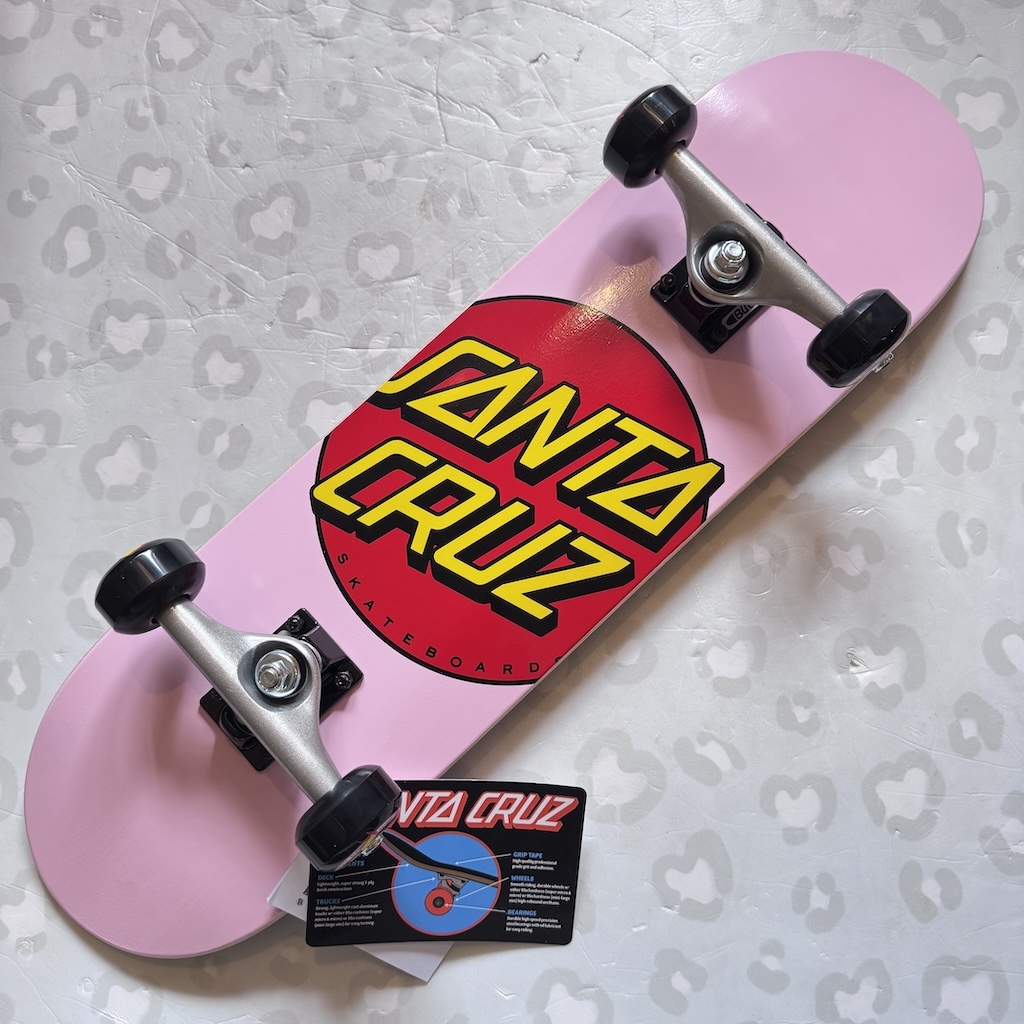 SANTA CRUZ - Classic Dot Pink 7.5" Complete Skateboard