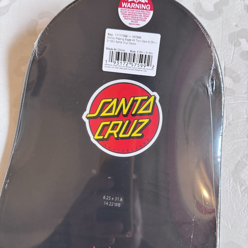 SANTA CRUZ - McCoy Ripping Eagle Twin Tail VX 8.25" Skateboard Deck