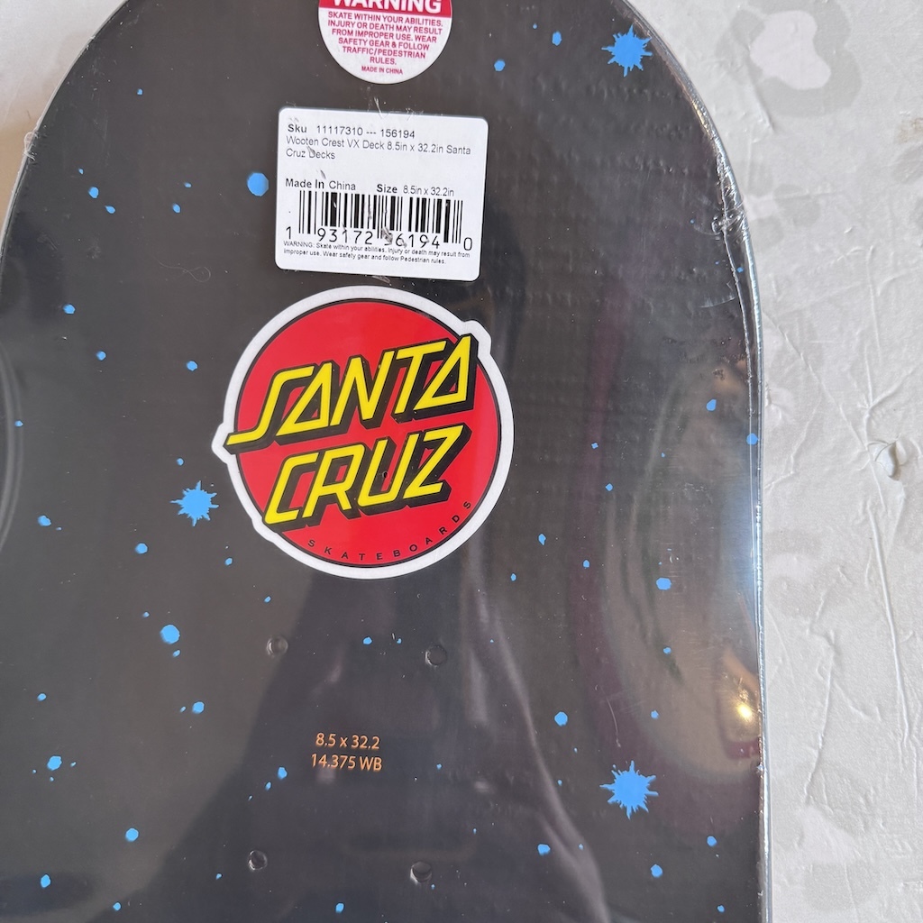 SANTA CRUZ - Wooten Crest VX 8.5" Skateboard Deck