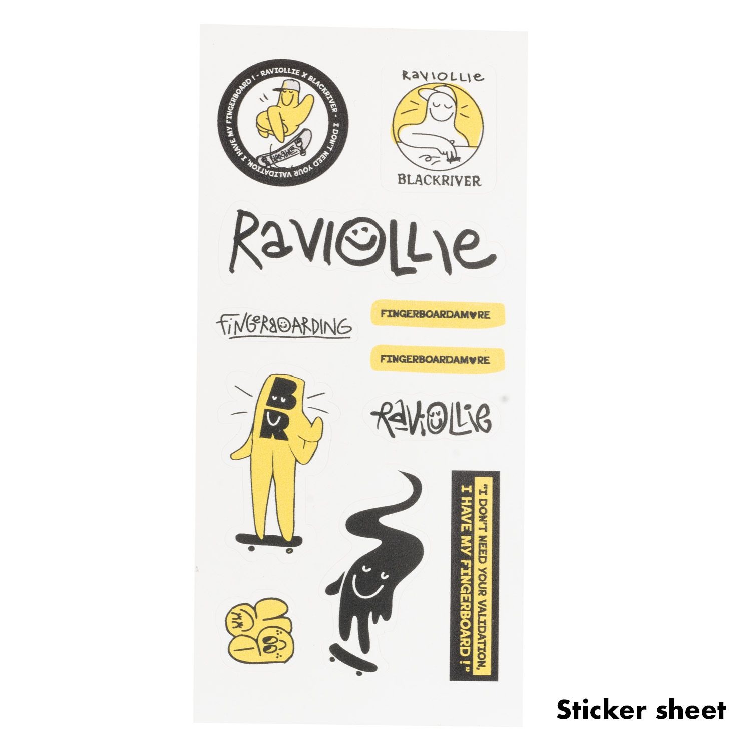 BLACKRIVER - Raviollie Smiling River 5-ply 33.3mm Medium Concave Fingerboard Deck
