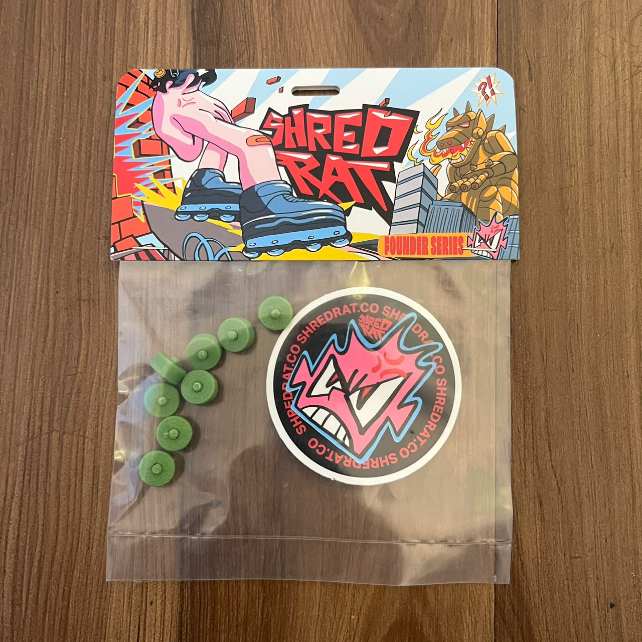 SHRED RAT - Green Wheels For Fingerblades