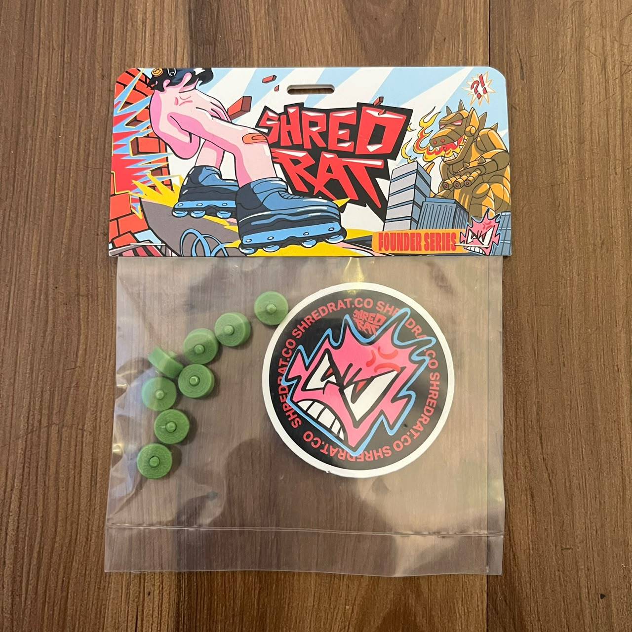SHRED RAT - Green Wheels For Fingerblades