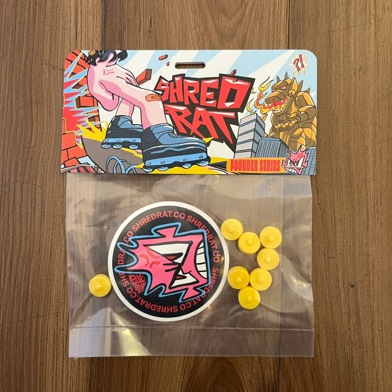 SHRED RAT - Yellow Wheels For Fingerblades