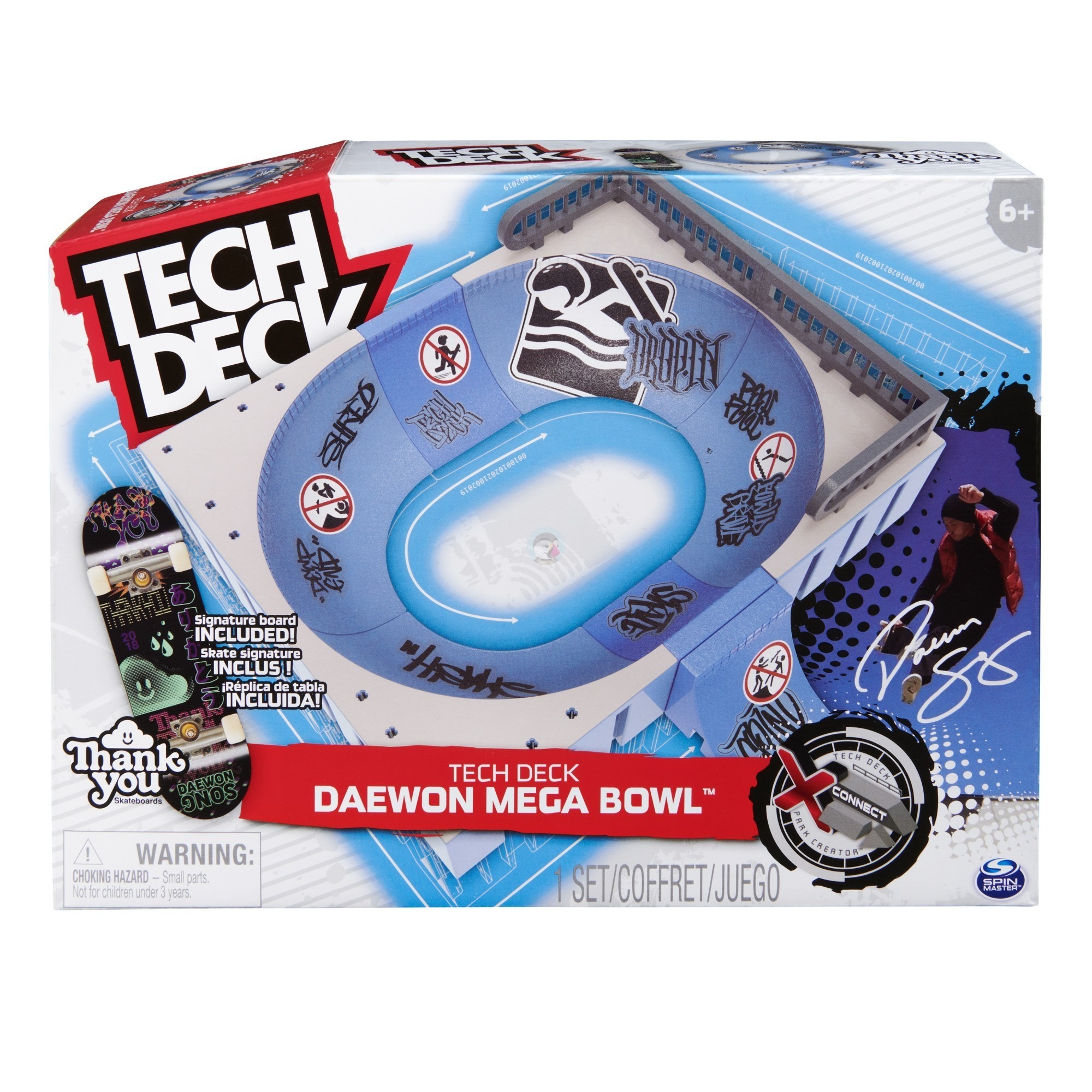 TECH DECK - Daewon Mega Bowl X-Connect Fingerboard Skate Park 