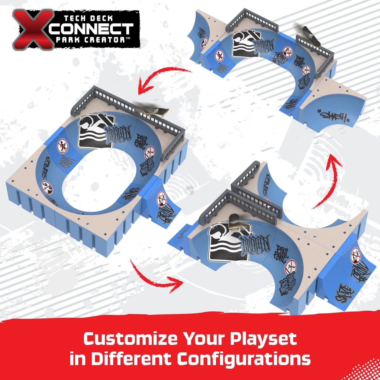 TECH DECK - Daewon Mega Bowl X-Connect Fingerboard Skate Park 