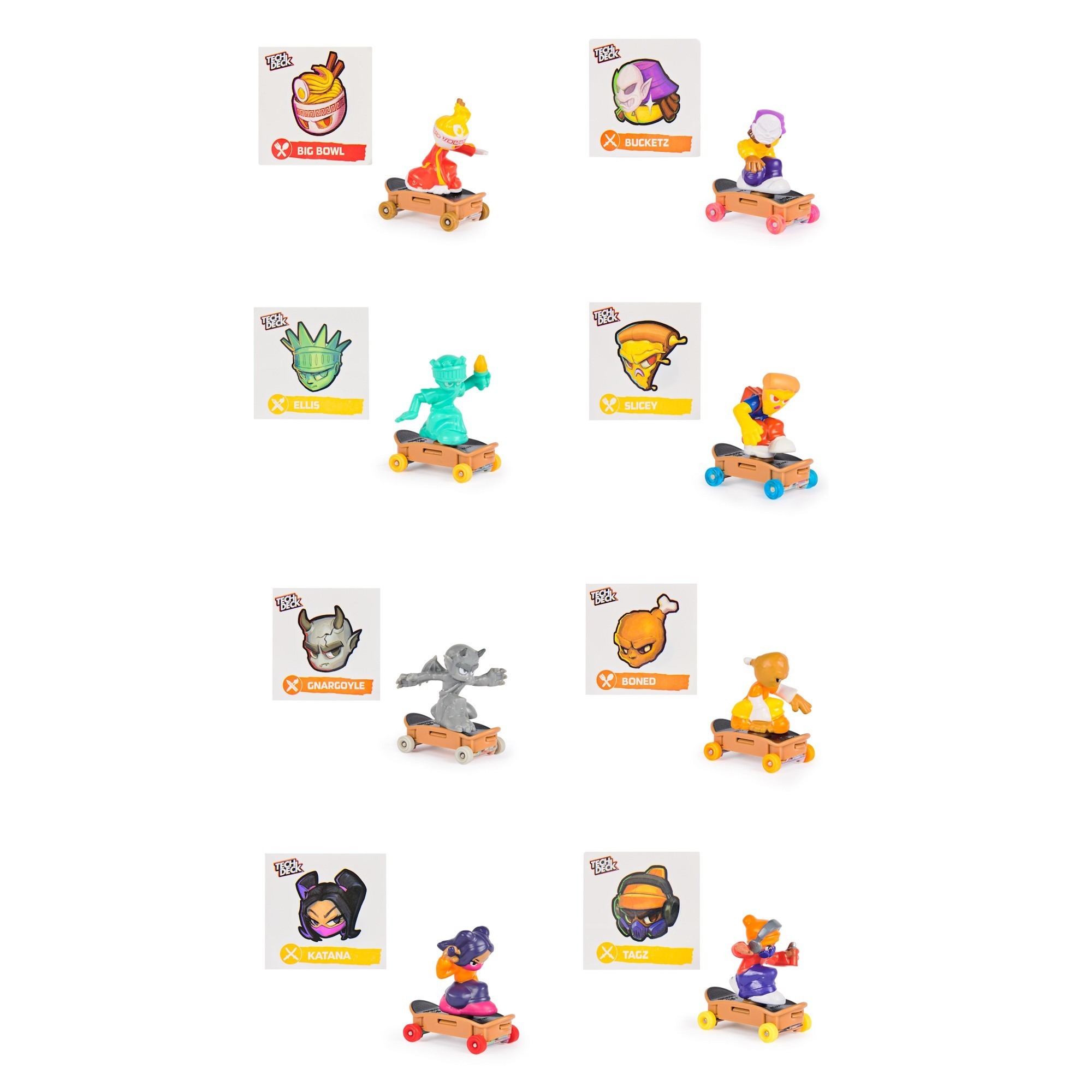 TECH DECK - Free Riders Collectible Mini Skateboard Figure (Blind Pack)