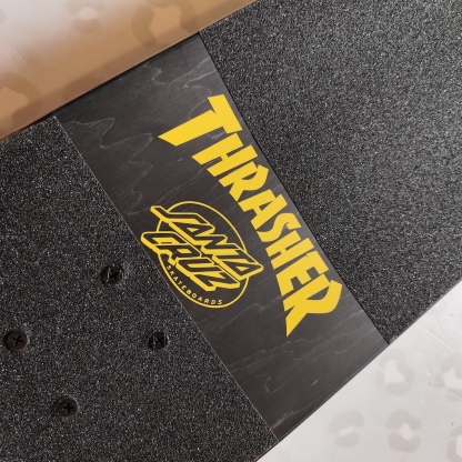 SANTA CRUZ - Thrasher Screaming Flame Blue 8.25" Skateboard (Premium Tensor + OJ Wheels Custom Promo!)