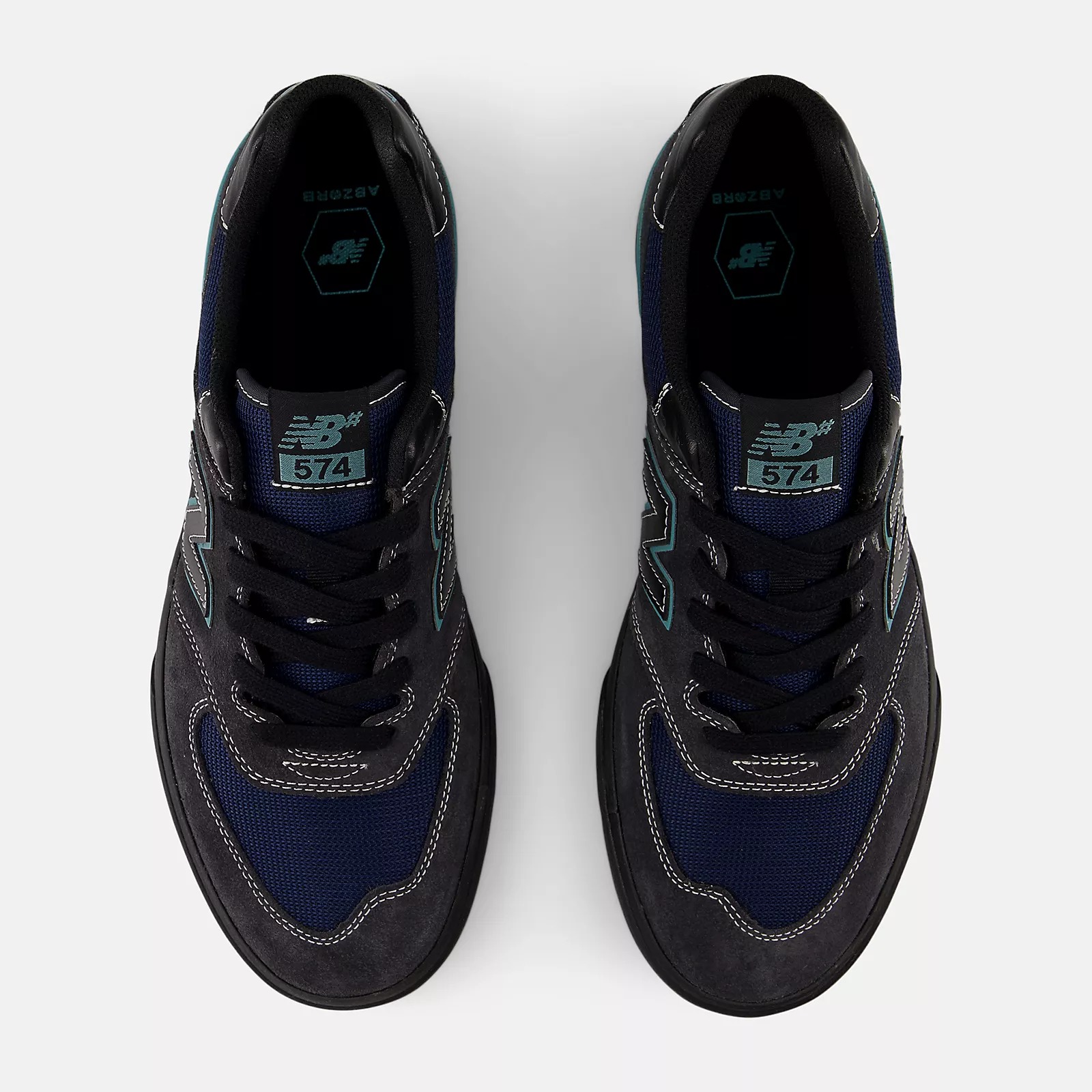 NB NUMERIC - 574 Vulc (VGT Faded Black / Faded Teal) Skate Shoes