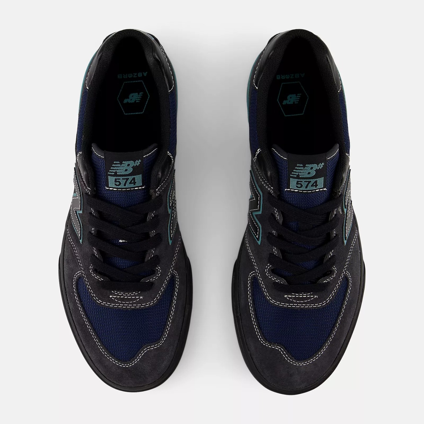 NB NUMERIC - 574 Vulc (VGT Faded Black / Faded Teal) Skate Shoes