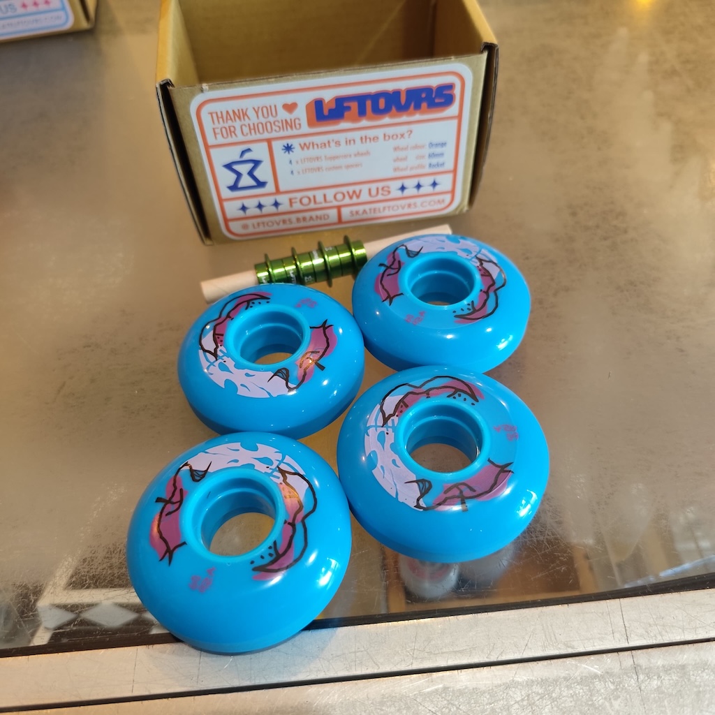 LFTOVRS - Azure 60mm/92a Tuppercore Aggressive Inline Skate Wheels