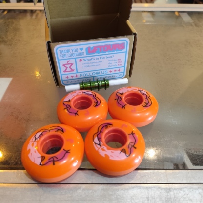 LFTOVRS - Orange 60mm/92a Tuppercore Aggressive Inline Skate Wheels