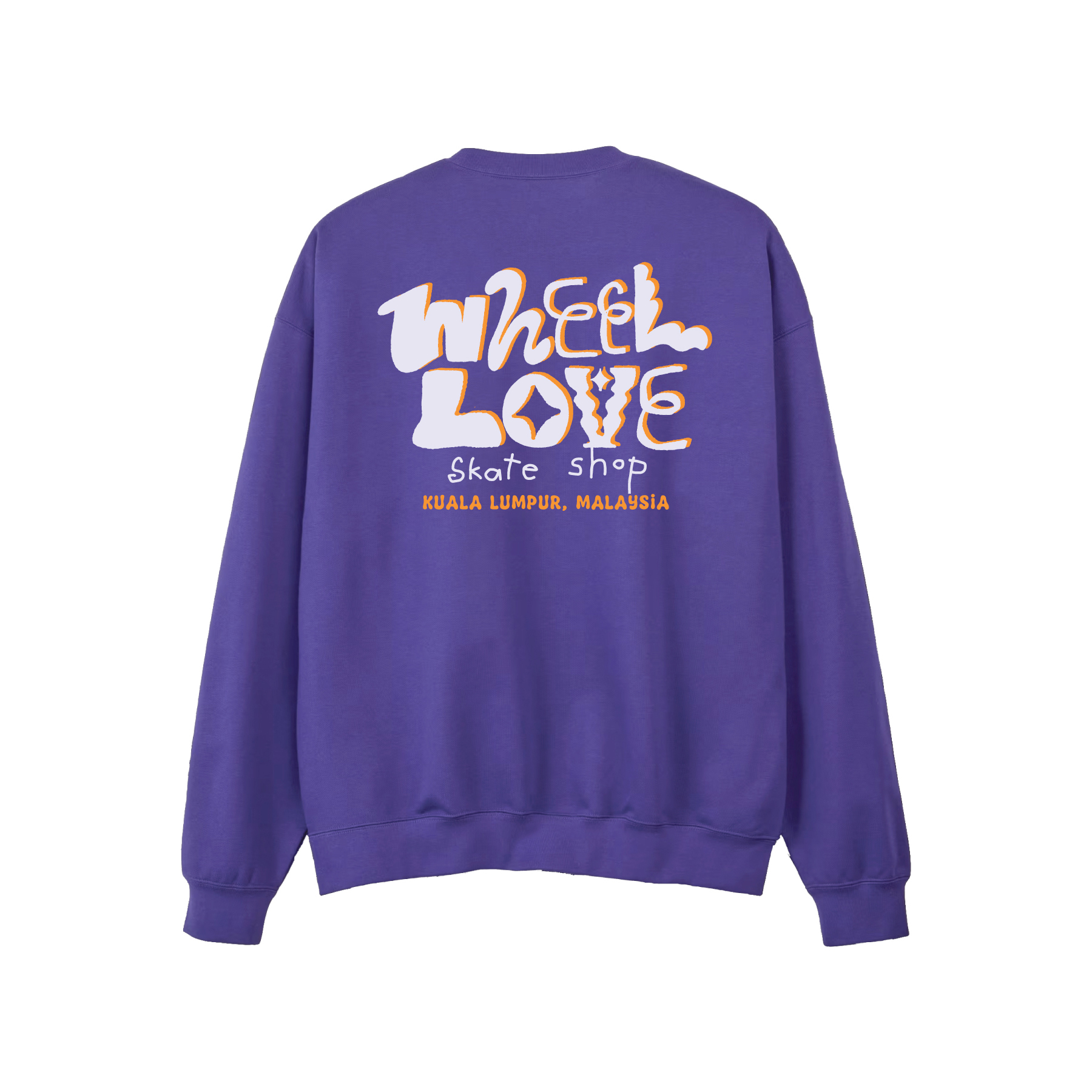 WHEEL LOVE -  Typography Long Sleeve Sweater
