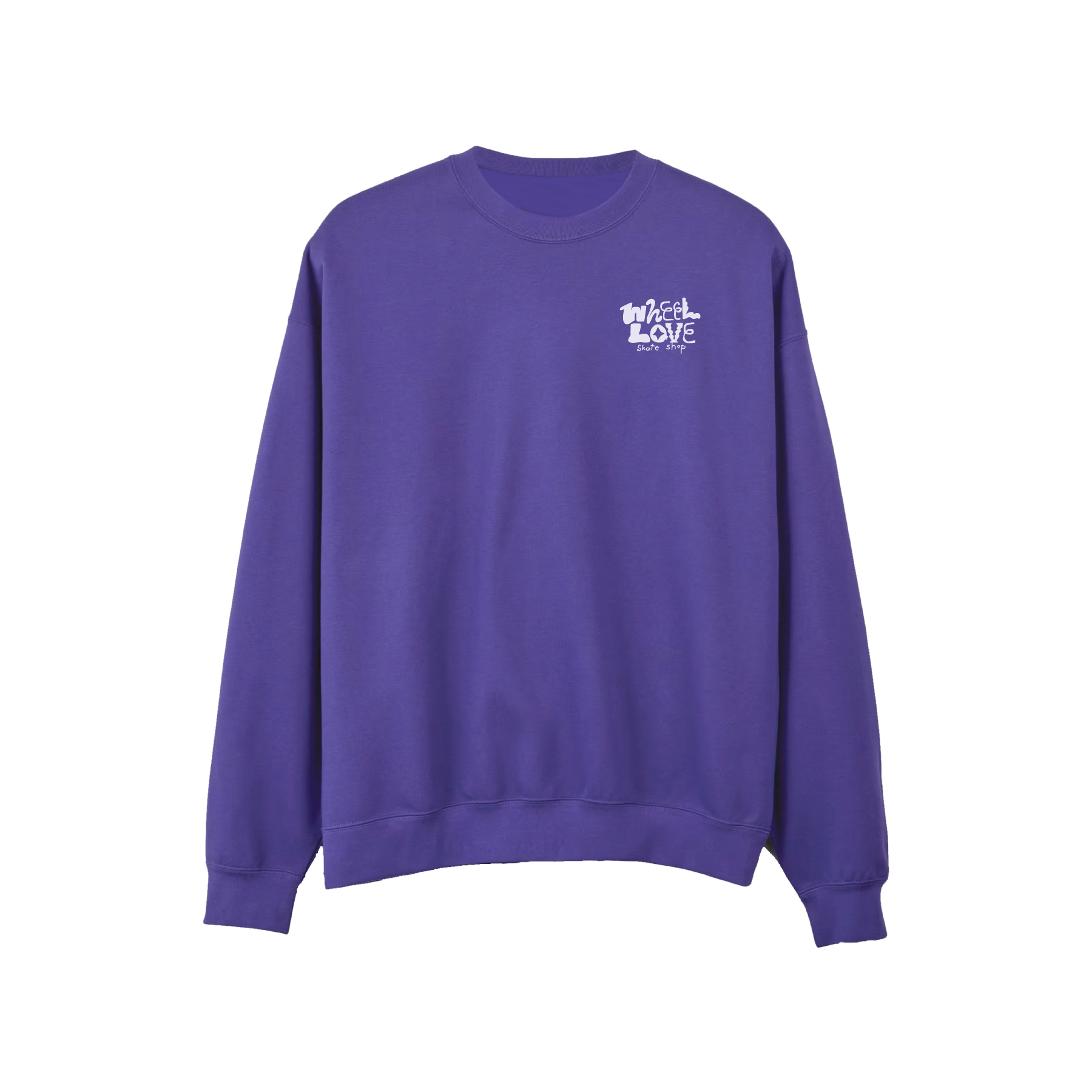 WHEEL LOVE -  Typography Long Sleeve Sweater