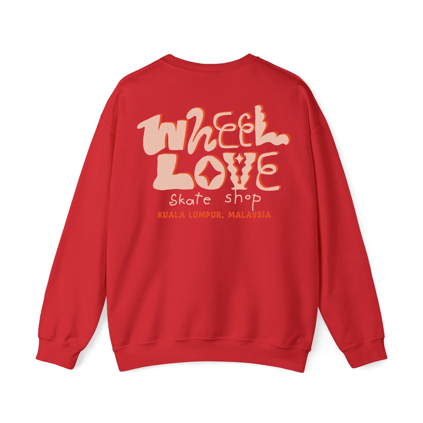 WHEEL LOVE -  Typography Long Sleeve Sweater