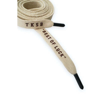 TKSB - Off White "Best Of Luck" Lace Belt