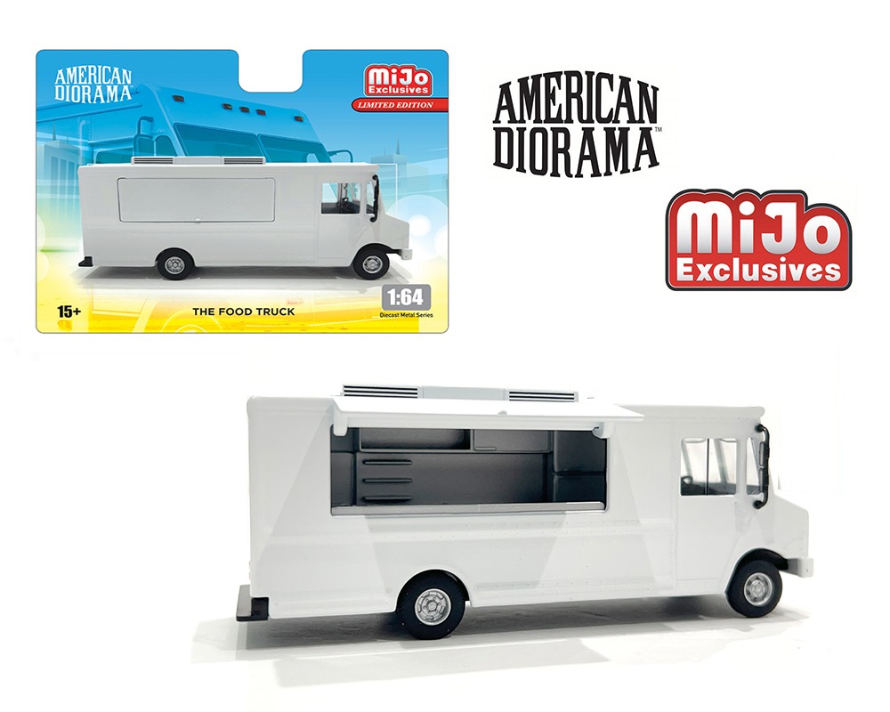 AD-70200MJ - AMERICAN DIORAMA : 1/64 Food Truck - Plain white 