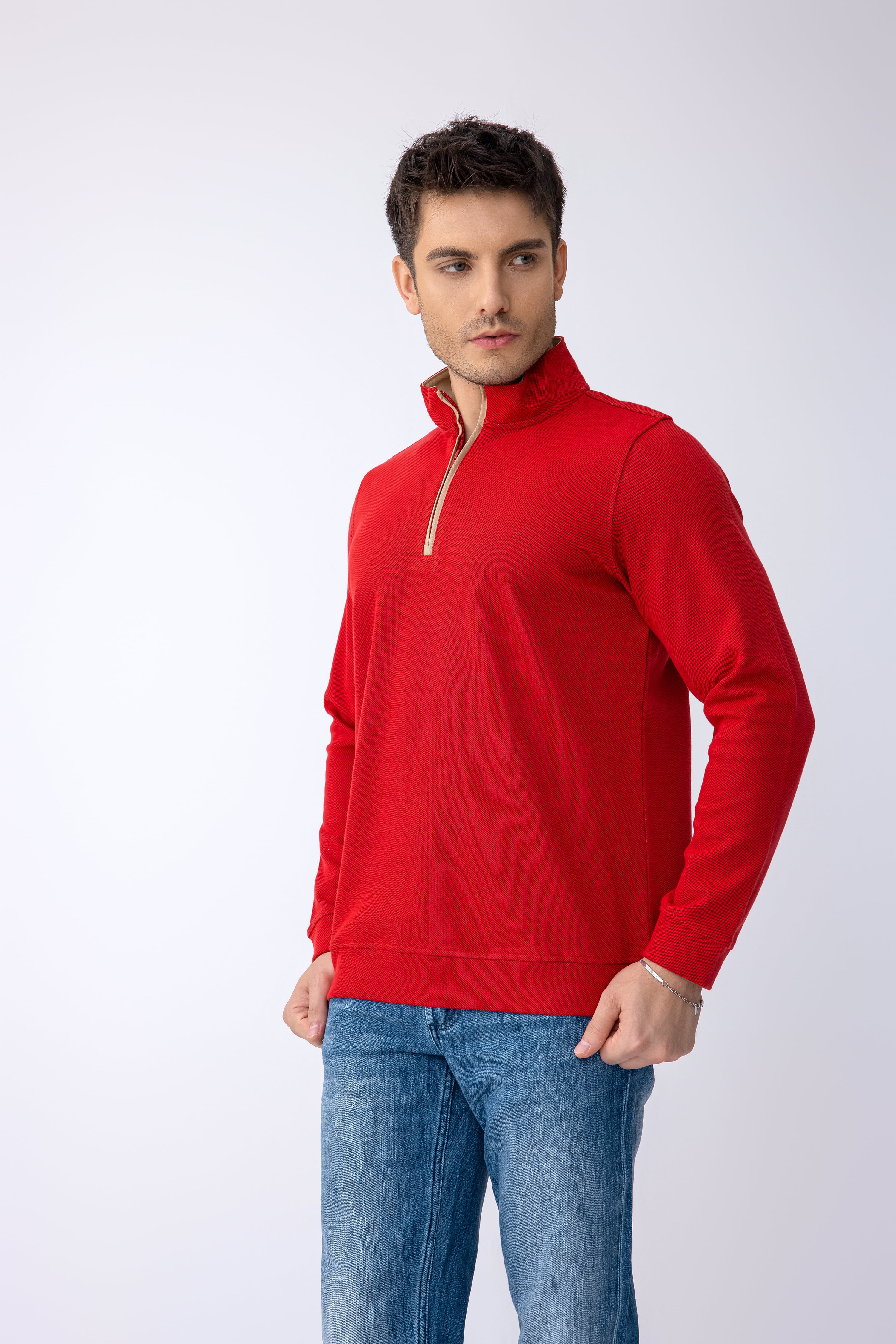 Men's Semi Zip Shirt