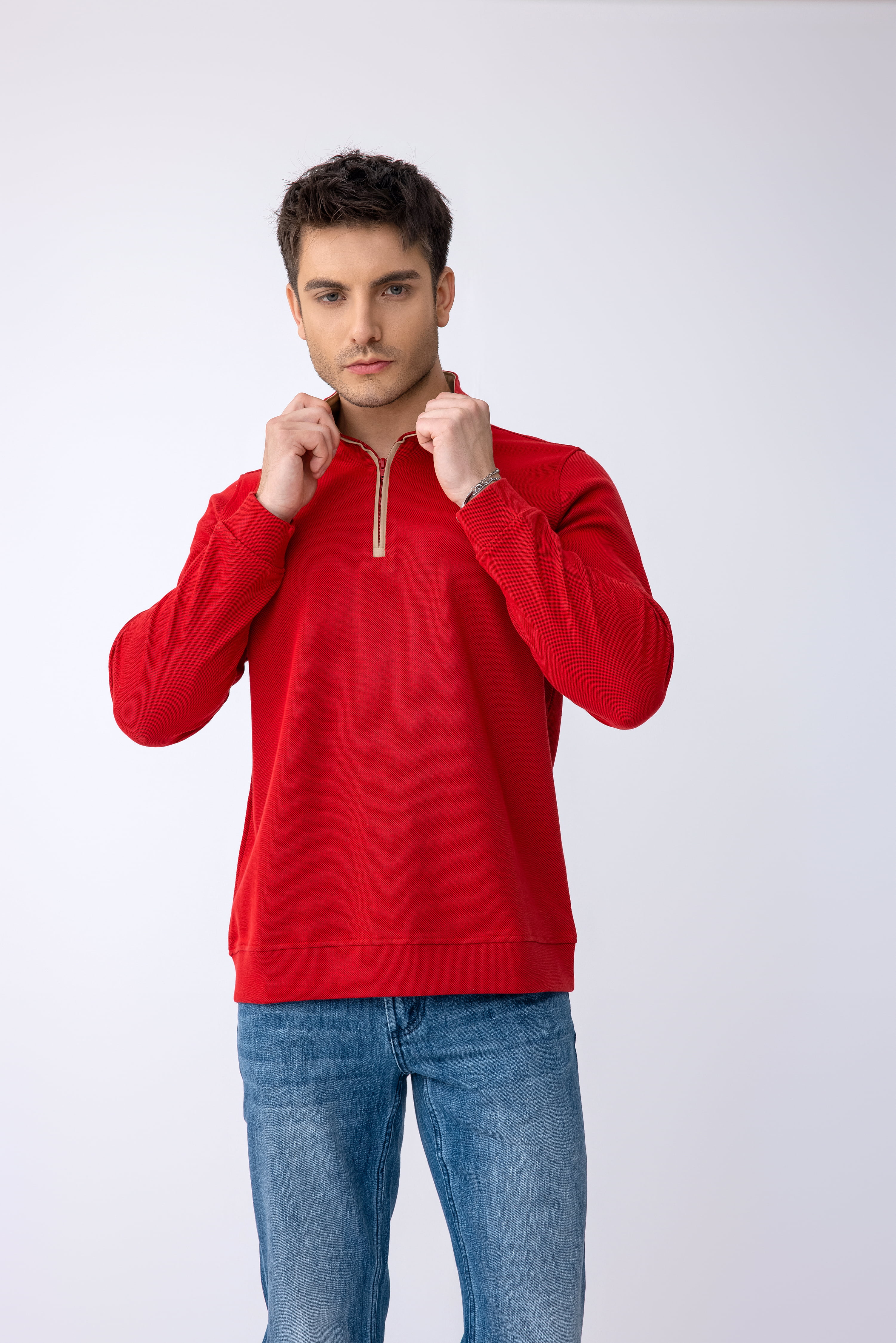 Men's Semi Zip Shirt