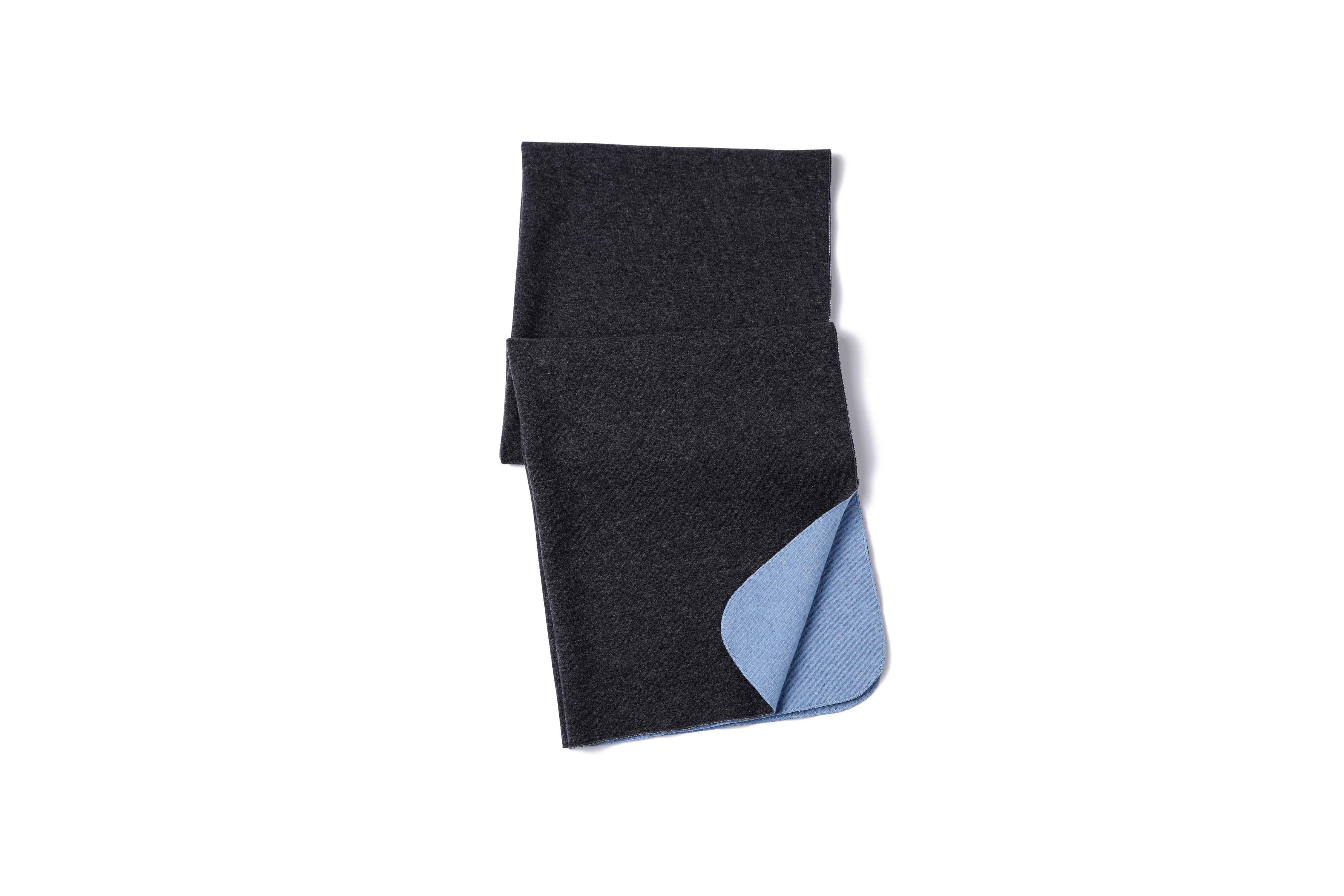 披肩（深灰色/藍底）