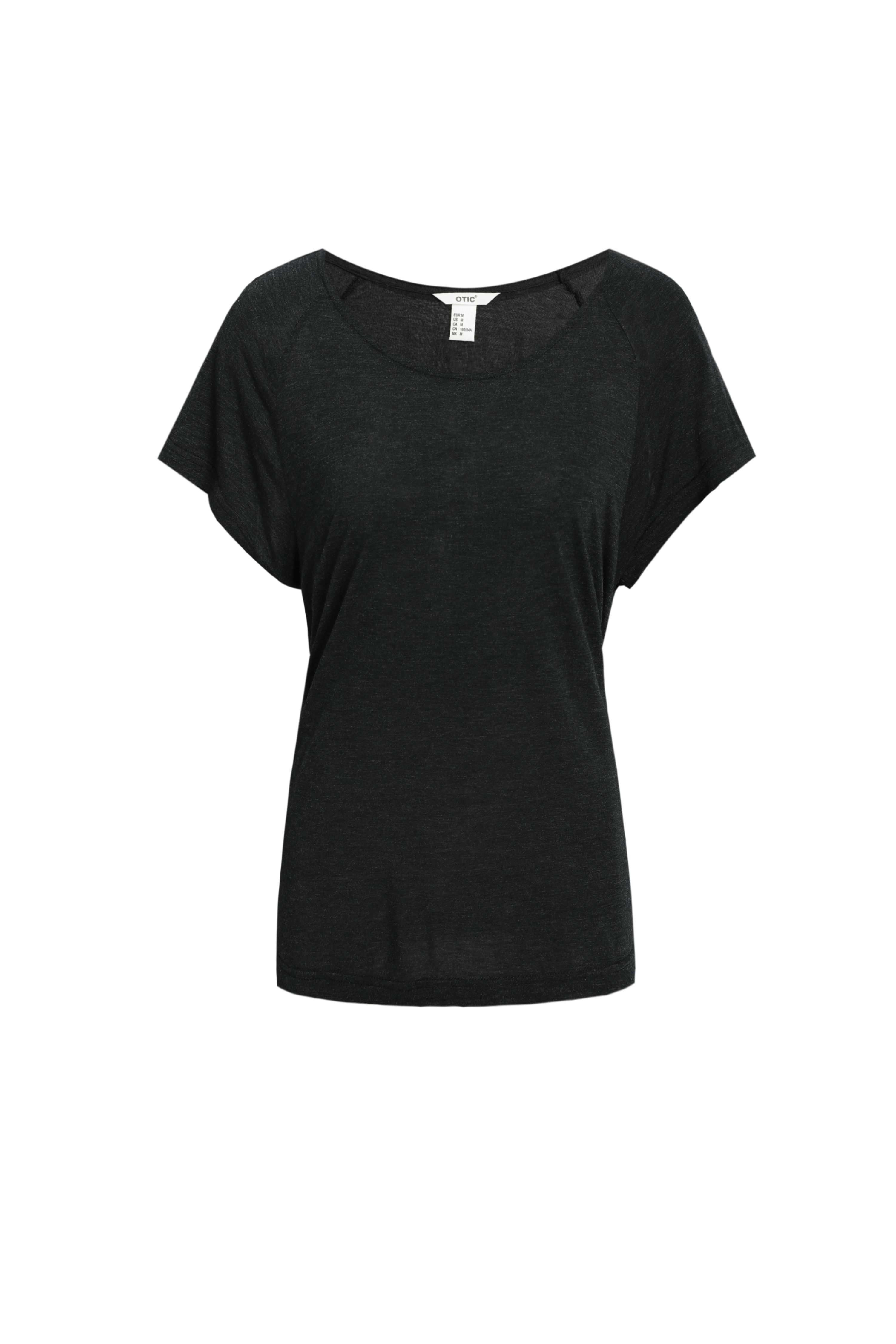 Ladies'  short-sleeved T-shirt with a crew neck