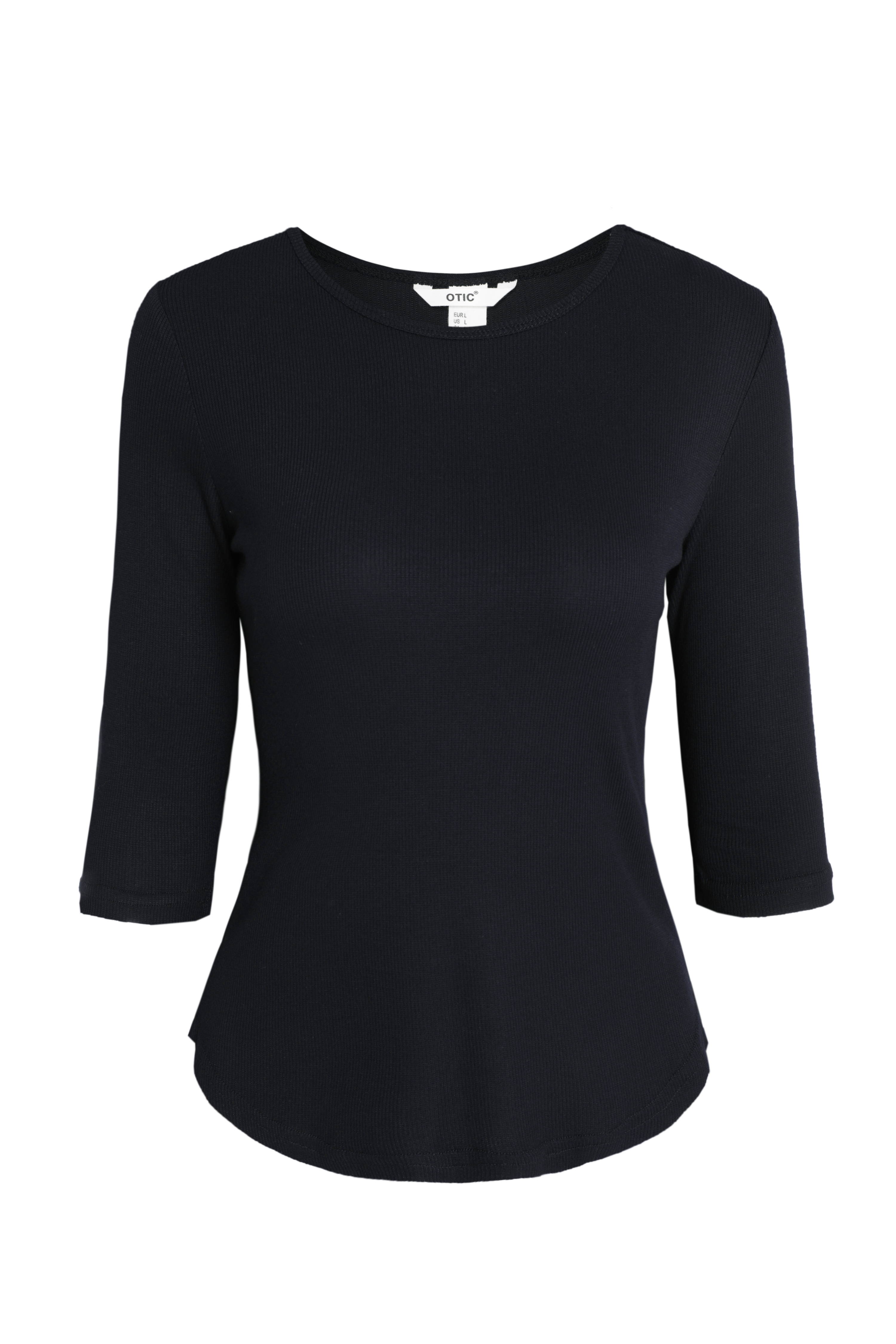 Women's short-sleeved T-shirt with a crew neck