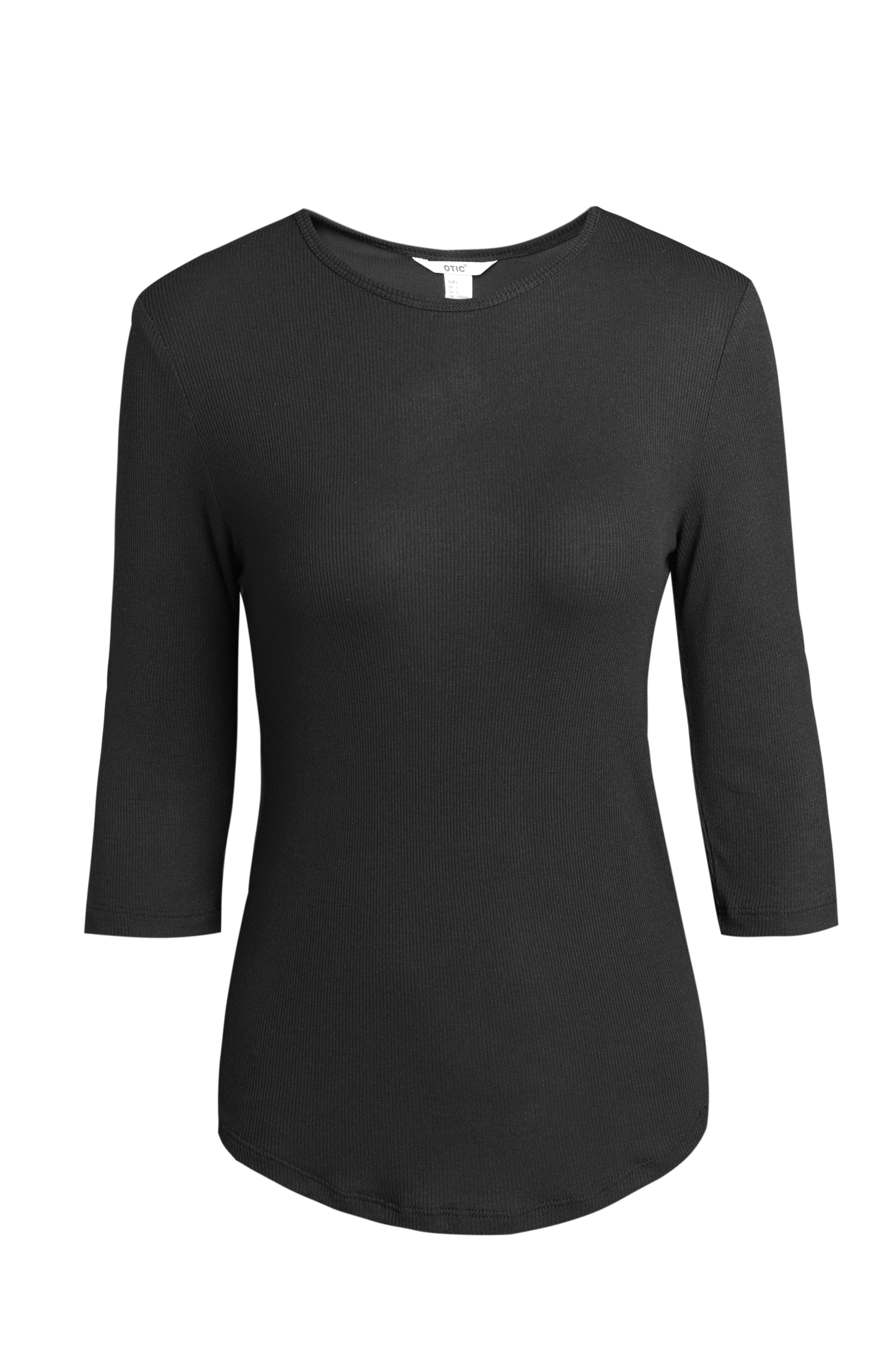 Women's short-sleeved T-shirt with a crew neck