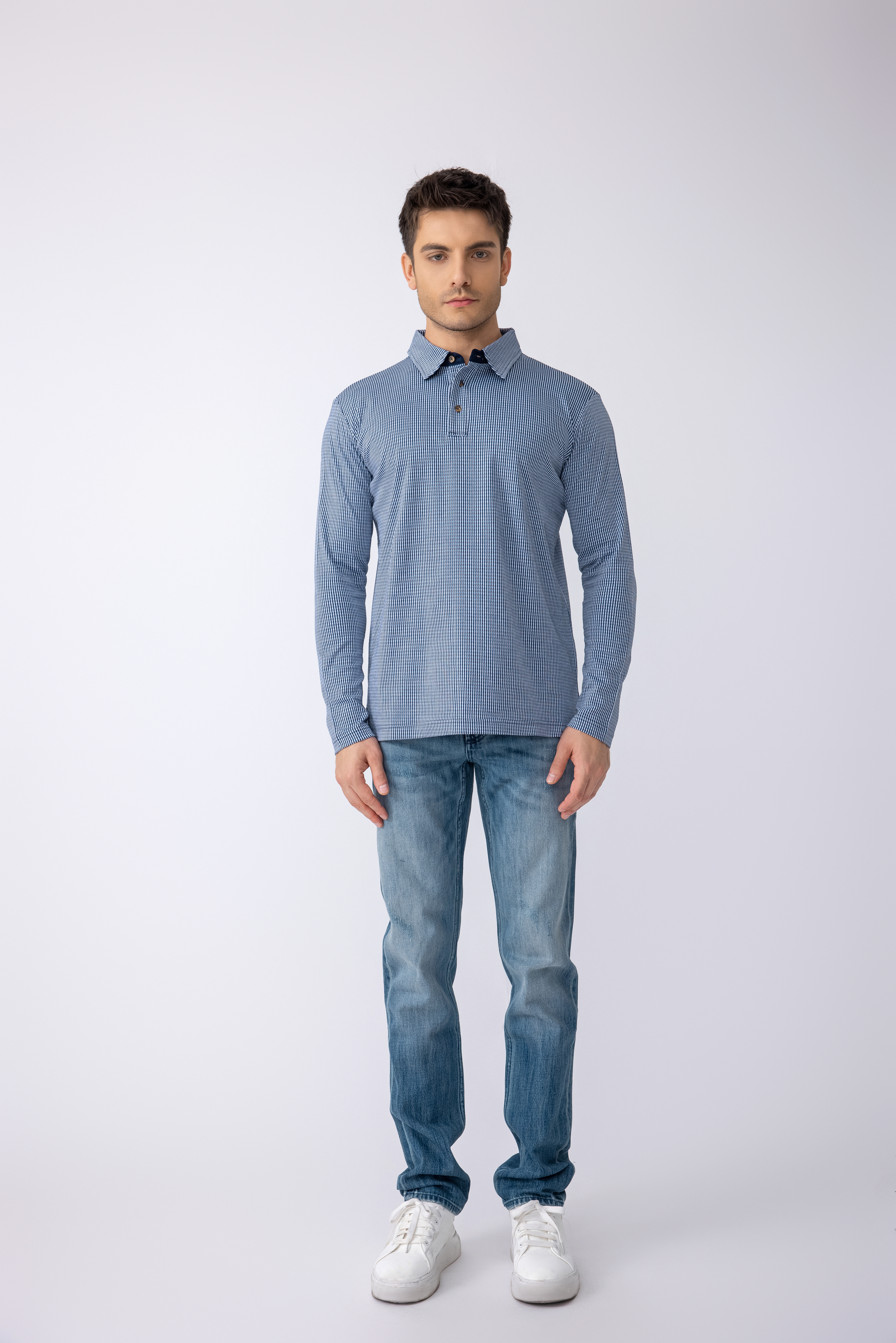 Men's Polo Long Sleeved Shirt