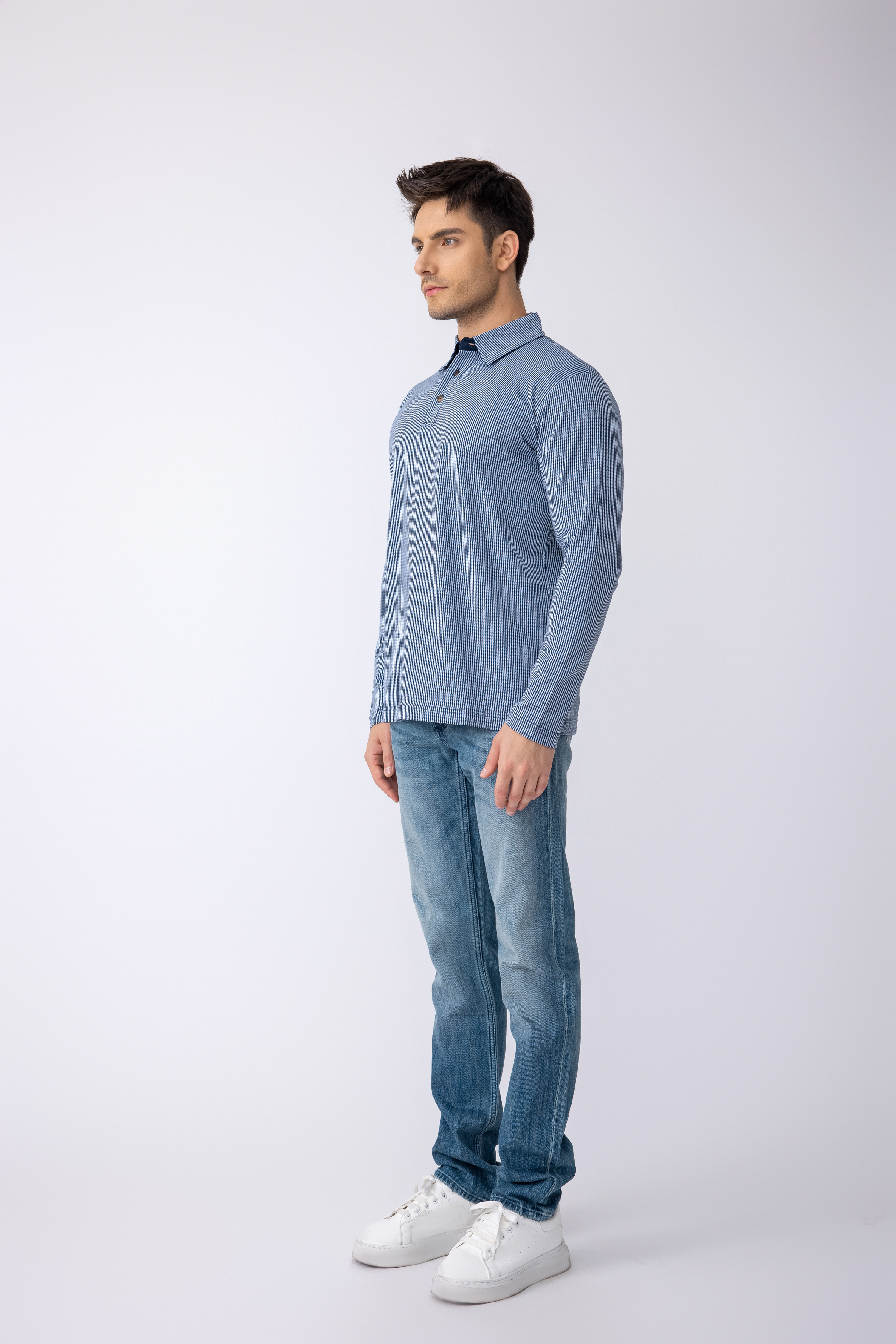 Men's Polo Long Sleeved Shirt