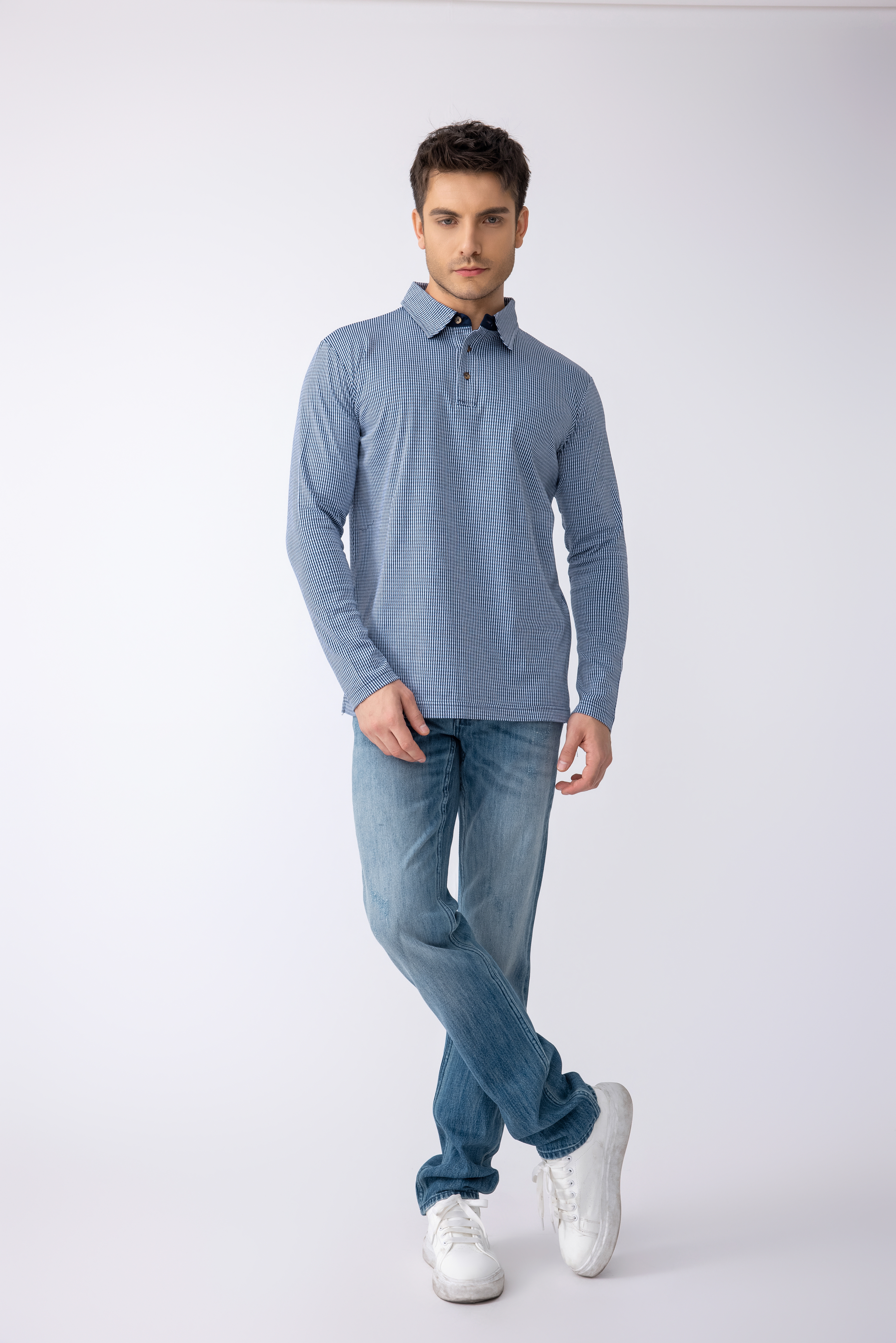 Men's Polo Long Sleeved Shirt