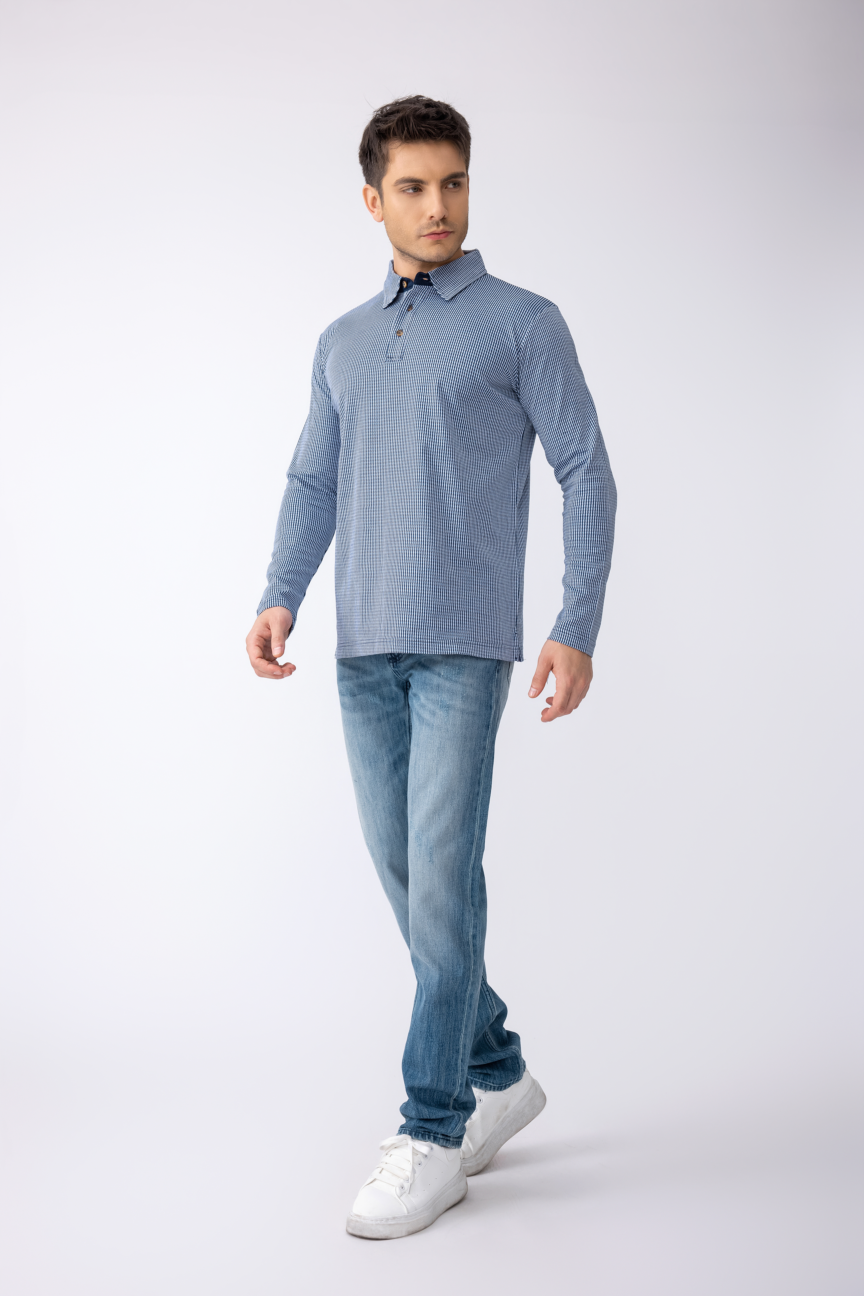 Men's Polo Long Sleeved Shirt