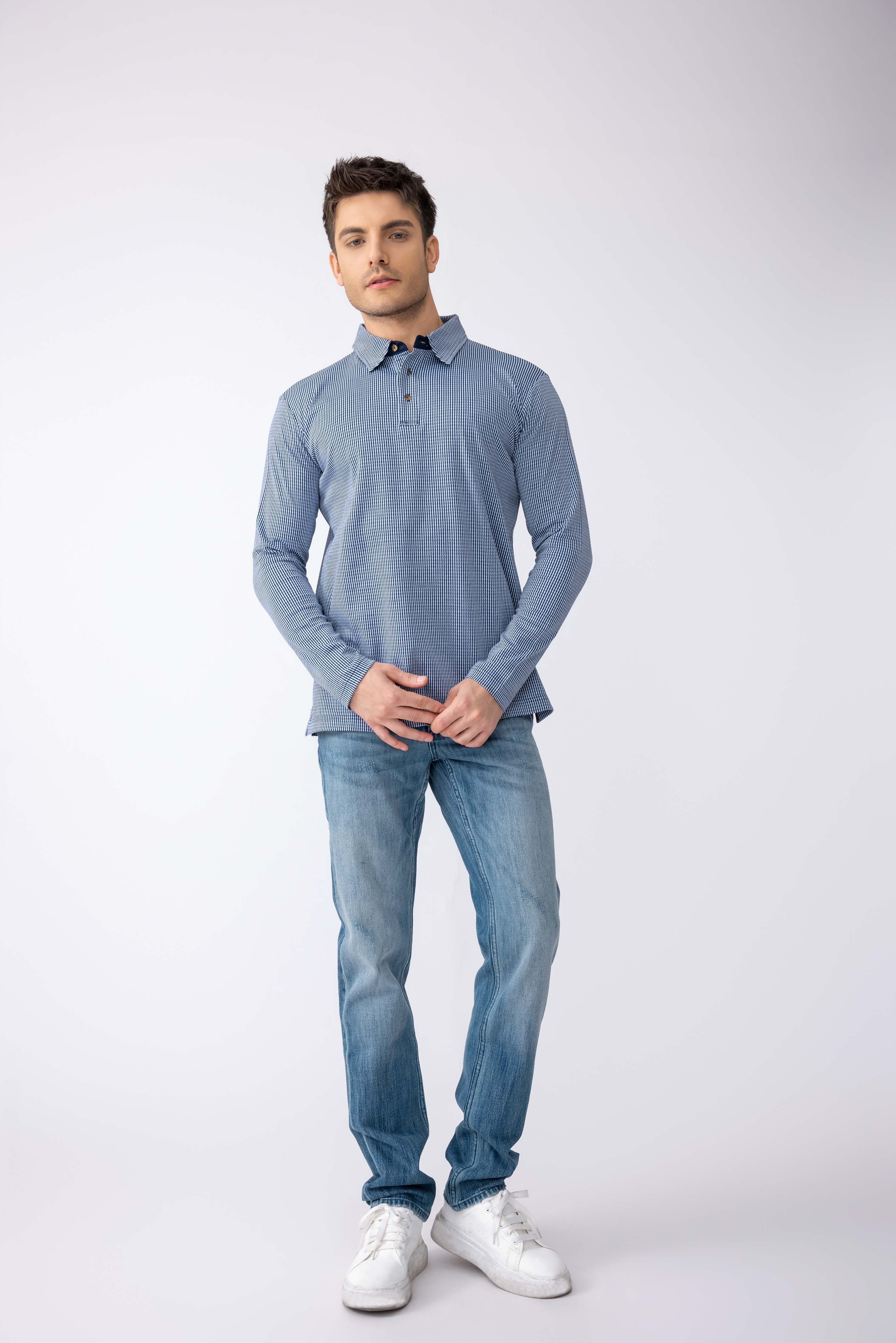 Men's Polo Long Sleeved Shirt
